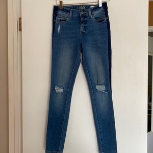 LOLE stretch (Yoga Jeans) jeans, size 24 (fit approximately 25-26 inch waist.